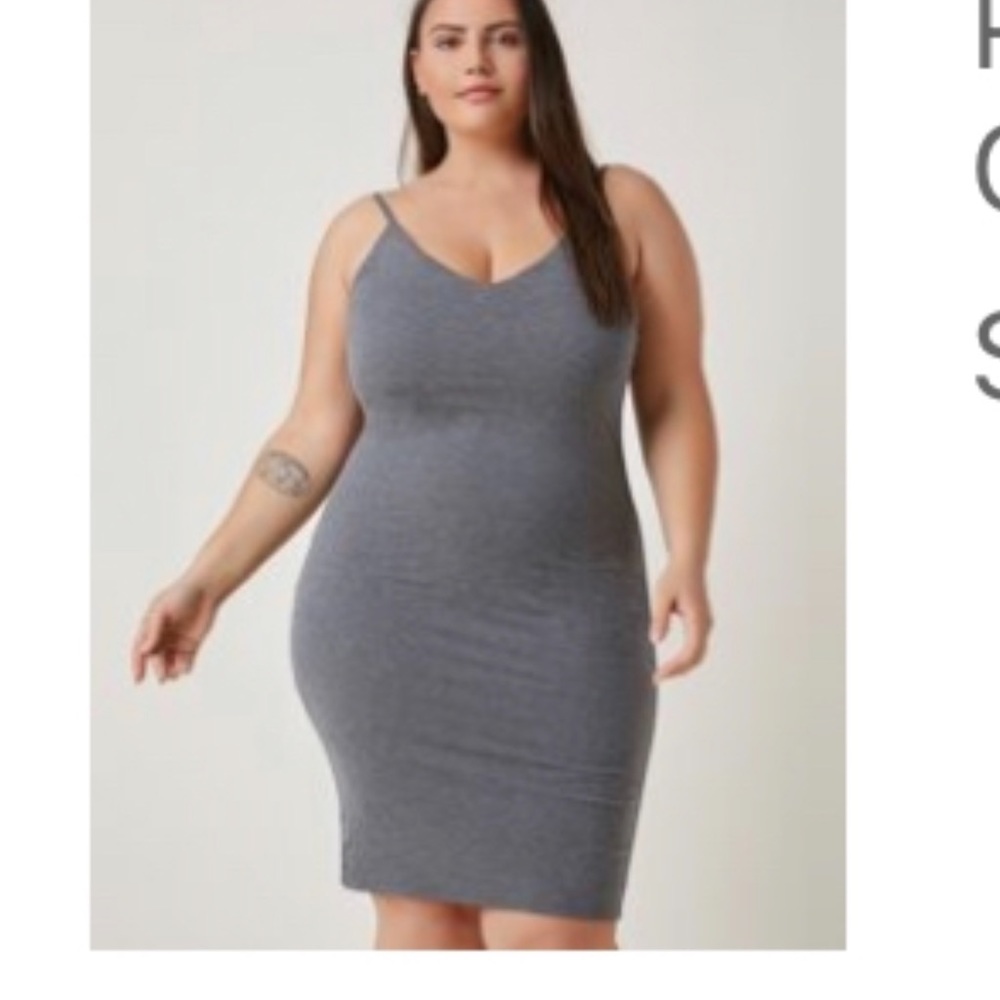 Plus Heathered Gray Bodycon